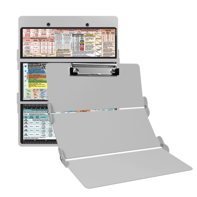 WhiteCoat Clipboard® Trifold - White Food Industry Edition